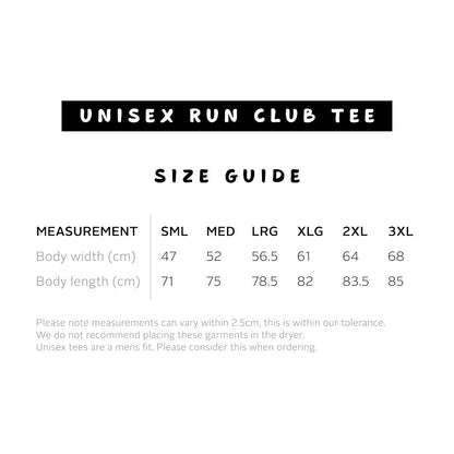 Unisex Run Club Tee - Natural/Forest