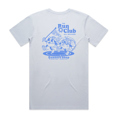 Unisex Run Club Tee - Powder/Blue